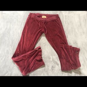 Juicy Couture Velour Wine Trackpants